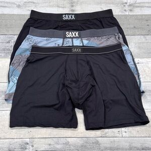 SAXX 3-PACK BOXER BRIEF MENS UNDERWEAR - ASSORTED COLORS & STYLES - SZ - MEDIUM